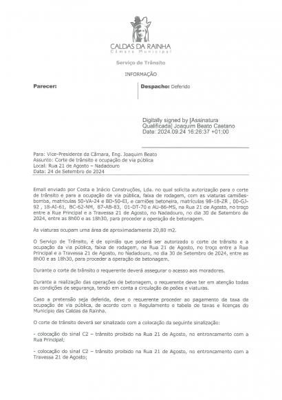 INFORMA&Ccedil;&Atilde;O IMPORTANTE - Corte de tr&acirc;nsito e ocupa&ccedil;&atilde;o da via p&uacute;blica