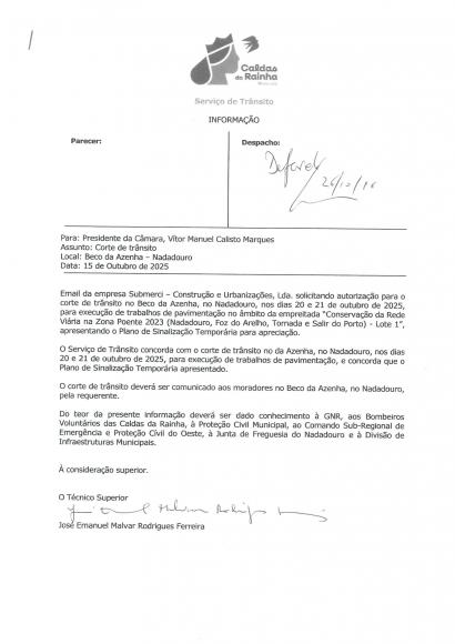 INFORMAÇÃO: Corte de trânsito Beco da Azenha INFORMAÇÃO: Corte de trânsito Beco da Azenha
